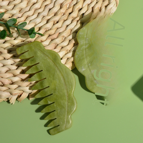 Jade Hair Comb for Scalp Care and Massage