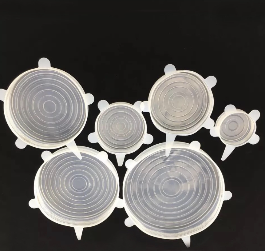 Stretch Silicone Food Lids, Clear Set of 12