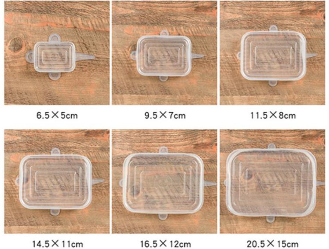 Stretch Silicone Food Lids, Clear Set of 12