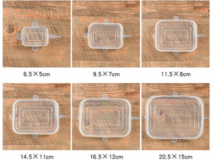 Stretch Silicone Food Lids, Clear Set of 12
