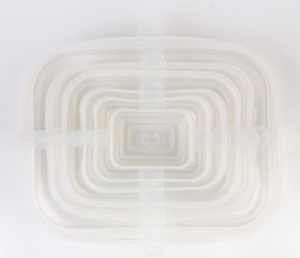 Stretch Silicone Food Lids, Clear Set of 12