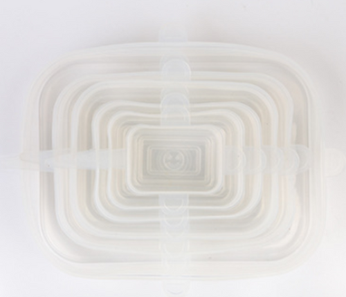 Stretch Silicone Food Lids, Clear Set of 12