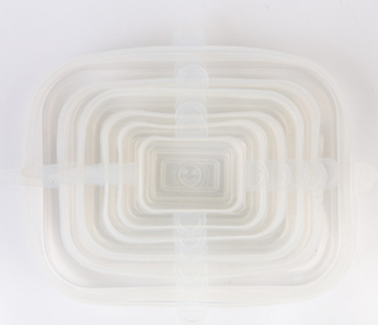 Stretch Silicone Food Lids, Clear Set of 12