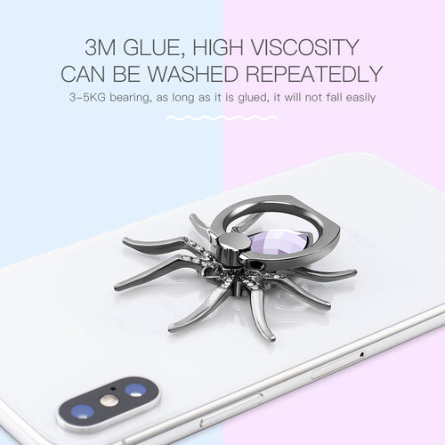 Spider Rhinestone Phone Ring Stand