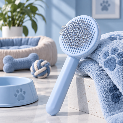 Self-Cleaning Pet Slicker Brush