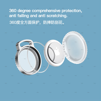 AirTag Metal Protective Case with Keychain