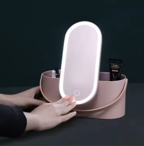 LED Makeup Mirror with Storage Box