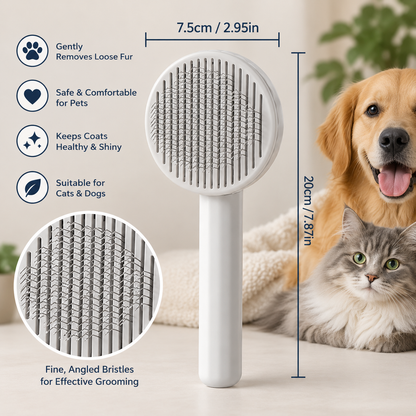 Self-Cleaning Pet Slicker Brush