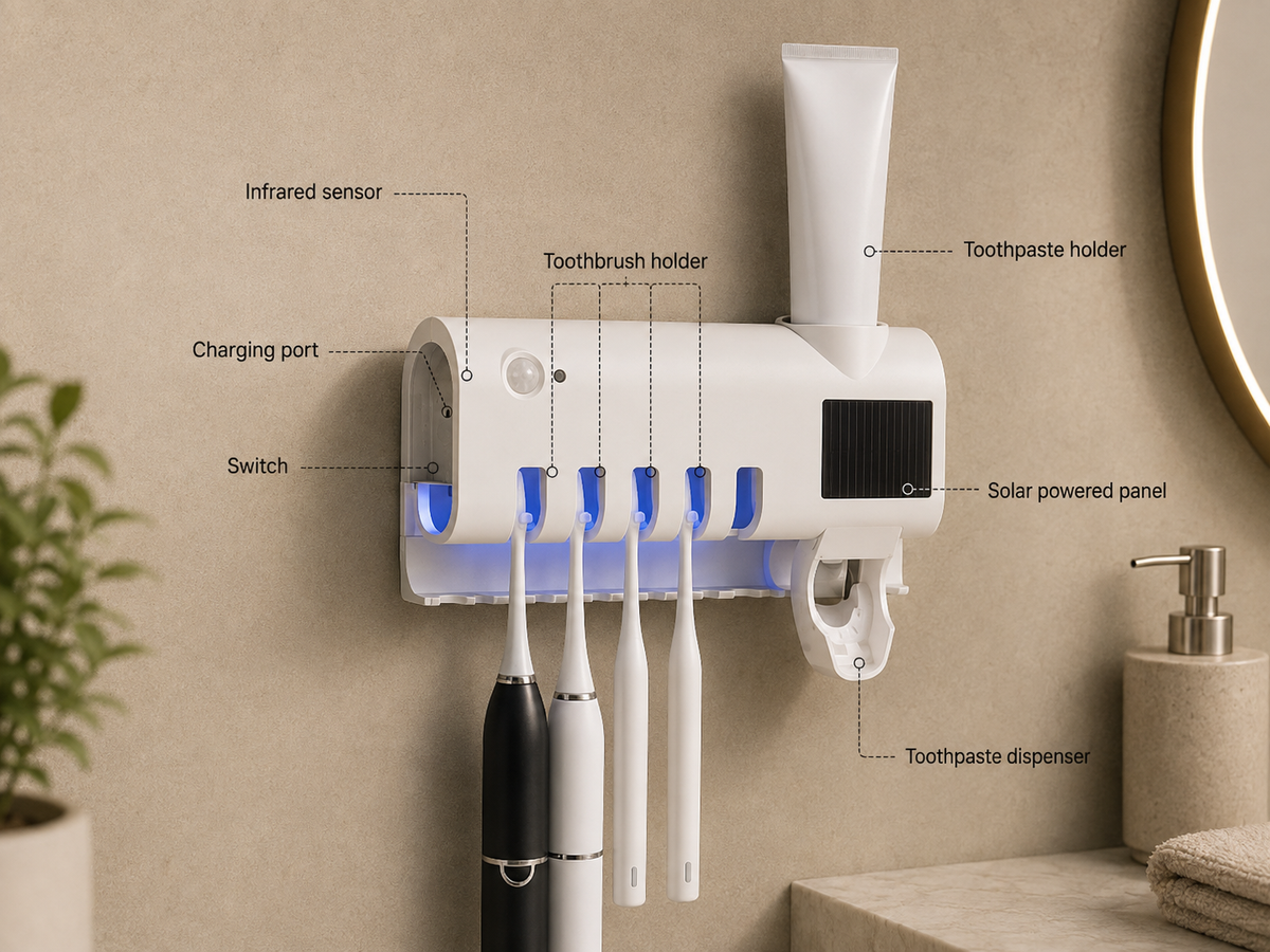 SmartClean UV Toothbrush Station