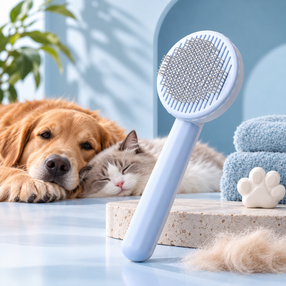 Self-Cleaning Pet Slicker Brush