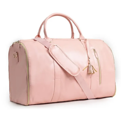 Foldable PU Leather Travel Duffel Bag