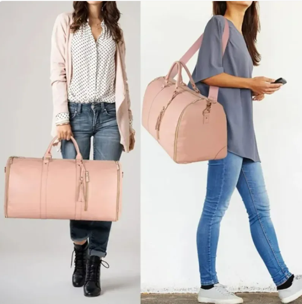 Foldable PU Leather Travel Duffel Bag