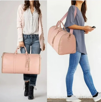 Foldable PU Leather Travel Duffel Bag