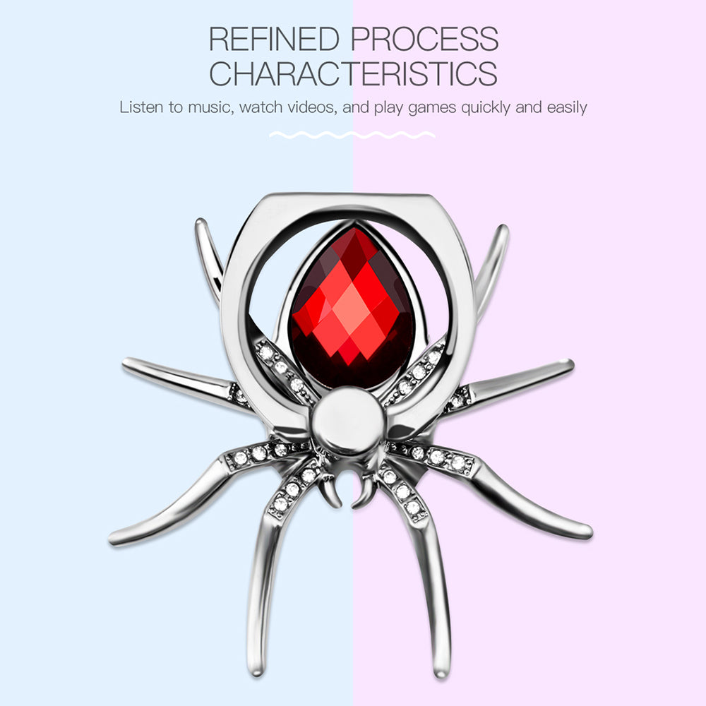 Spider Rhinestone Phone Ring Stand
