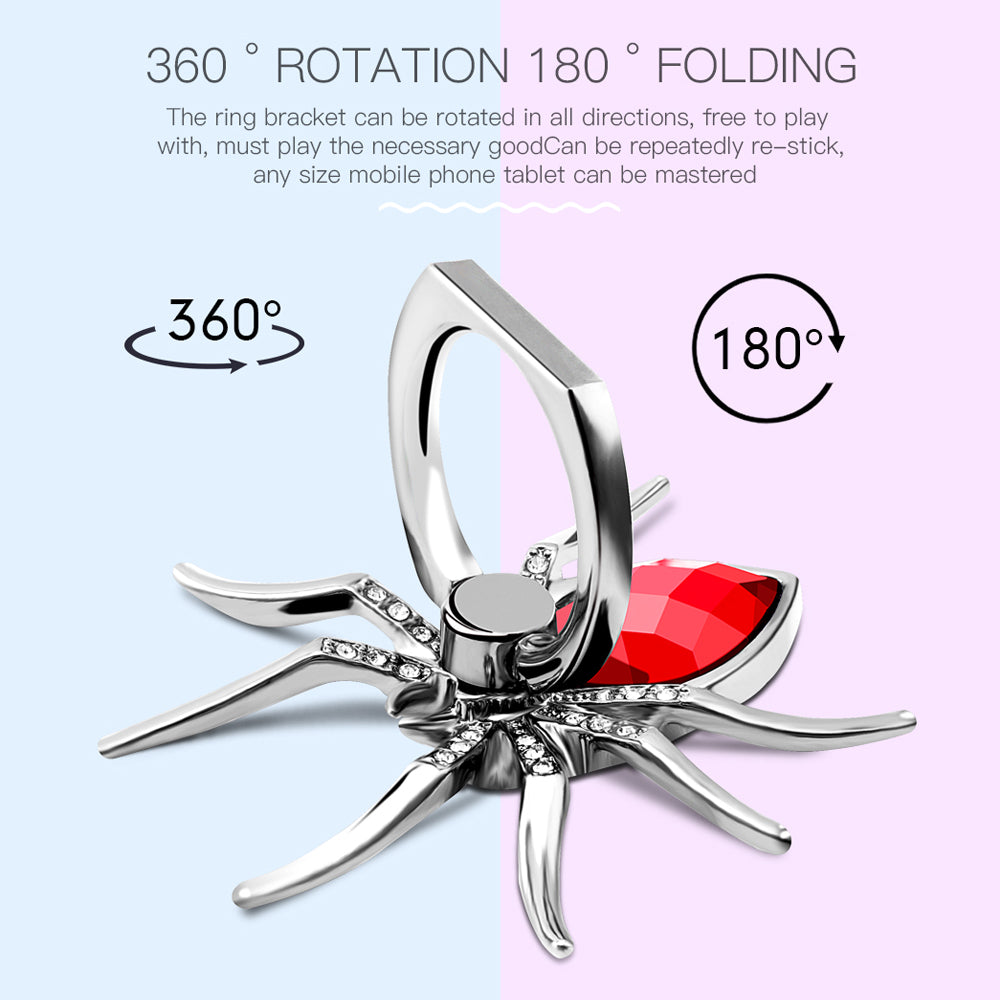 Spider Rhinestone Phone Ring Stand