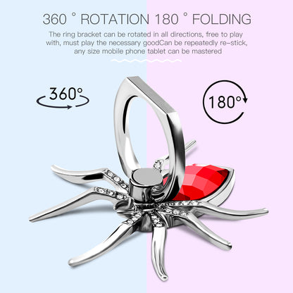 Spider Rhinestone Phone Ring Stand